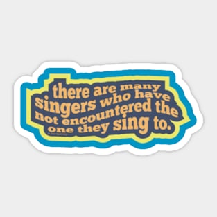 Singers Sticker